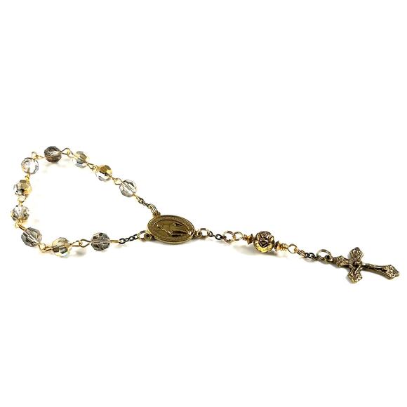 Miraculous Medal One Decade Rosary, Handmade Wire Wrapped - Picture 7 of 10